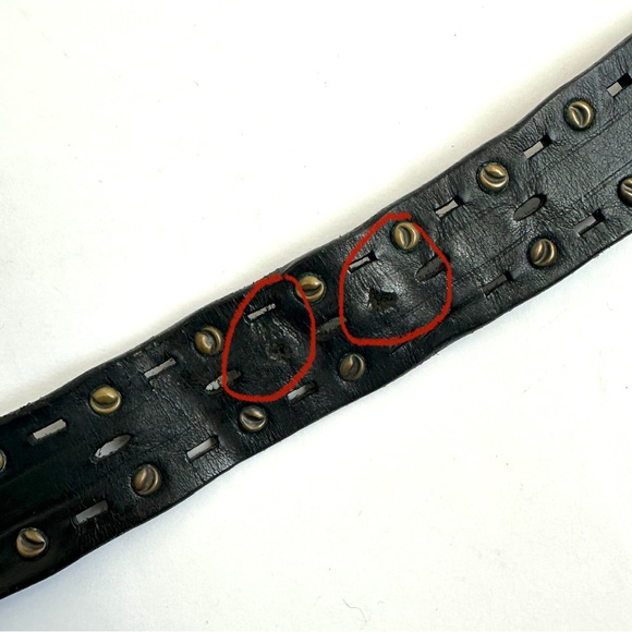 Harley-Davidson Skull Black Belt with Grommets 34 - Picture 12 of 13